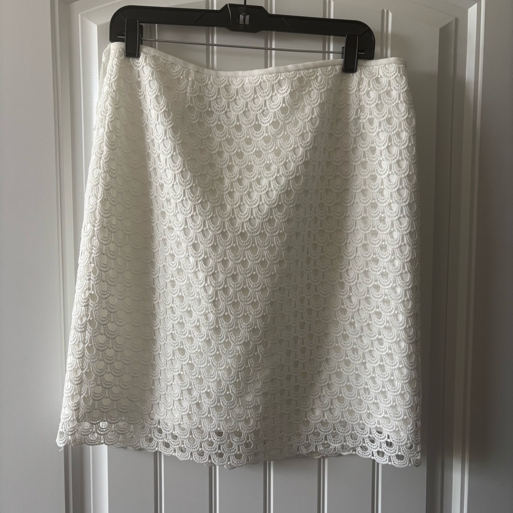 Tahiti 14 White eyelet A Line Skirt Beach Bridal